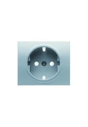 TAPA SCHUKO ALUMINIO MERCURIO 2P+T IRIS BJC
