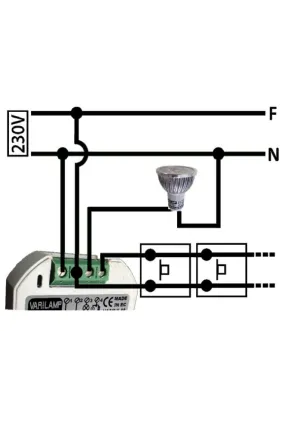 REGULADOR DE PASTILLA LAMP LED VARILAMP P-LED  