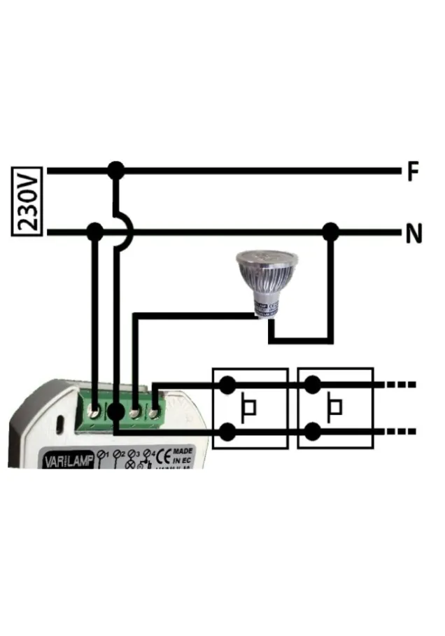 REGULADOR DE PASTILLA LAMP LED VARILAMP P-LED  